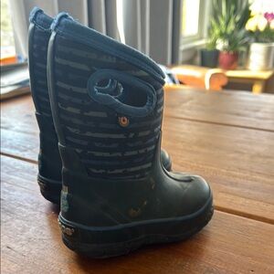 Kids Waterproof Boots - Black and Blue